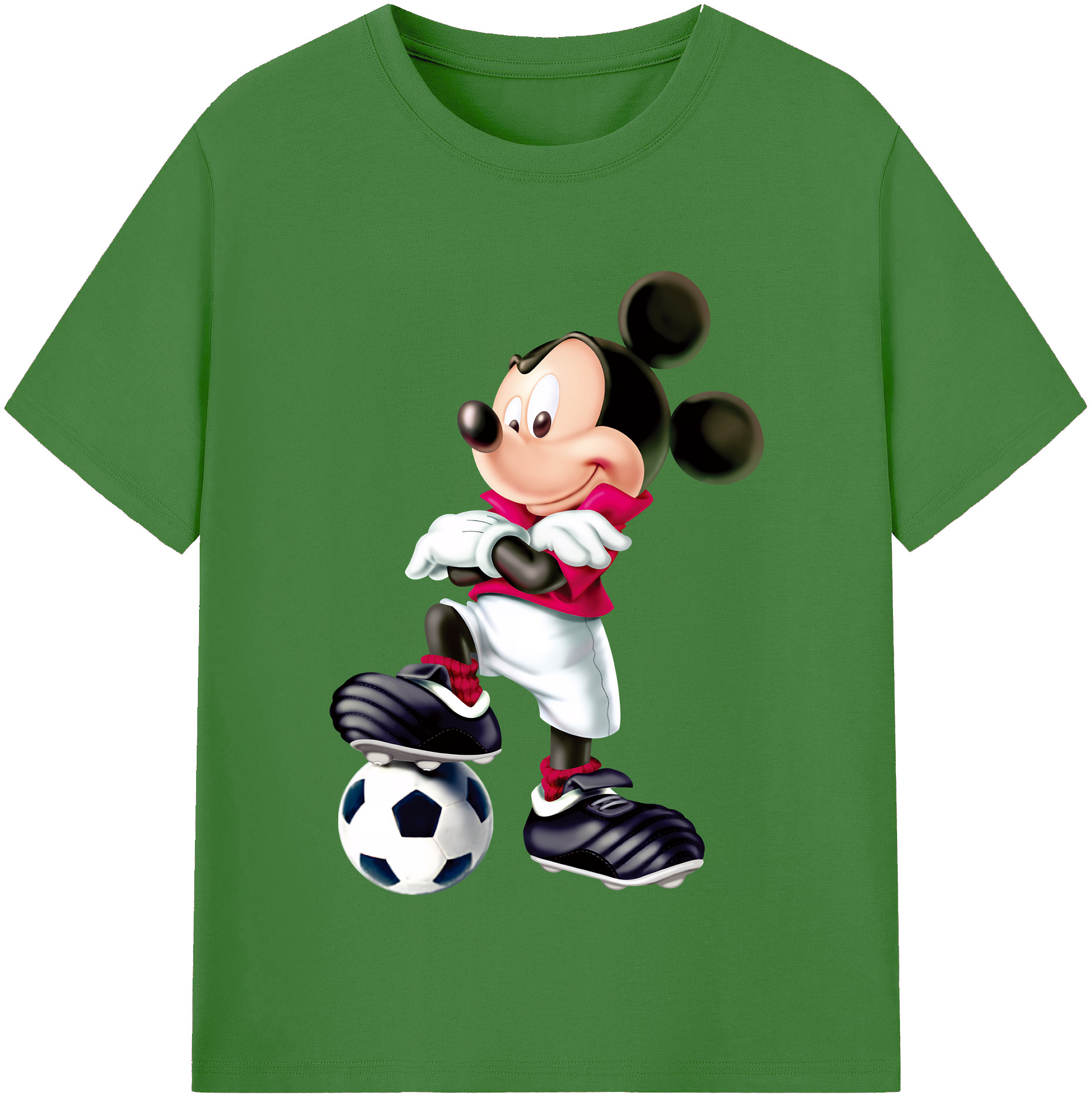 ミッキーマウス Mickey Mouse レディースカジュアルプリントTシャツ（綿100％）
